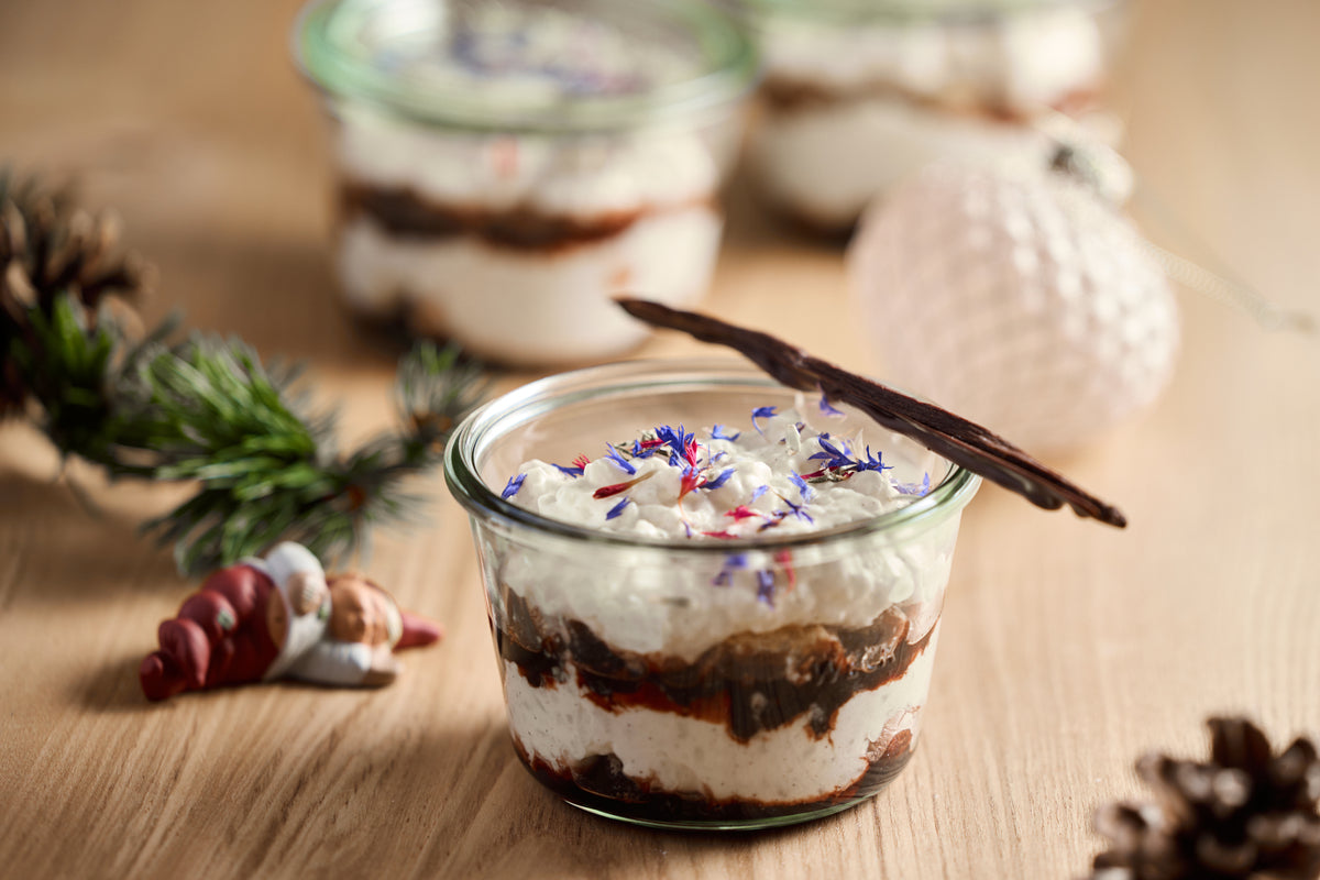Christmas cherry trifle